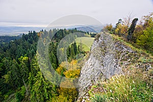 View at Certova Skala rock in Lubovnianska vrchovina