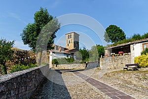 View of Cervatos, at the eastern end of the Sierra de HÃÂ­jar and in the municipality of Campoo de Enmedio ,Cantabria, Spain photo