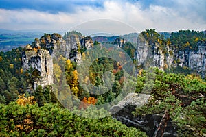 View from cesky raj - czech or bohemian paradise - bohemia - czech republic