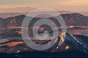 View from Chabenec mountain at Low Tatras