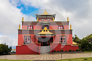 A view of the Chagdud Gonpa Khadro Ling Buddhist Temple in Tres Coroas, Brazil