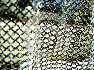 View through chain mail detail