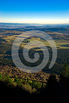 View of the Chaine des Volcans d`Auvergne in Puy-de-Dome