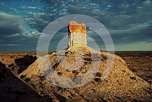 View of Chambers Pillar at sunset