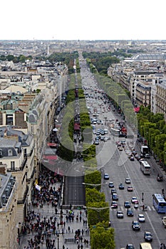 View of Champ Elysee from Arc de Triomphe