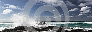 View on the Champagne Pools on Fraser Island, Australia