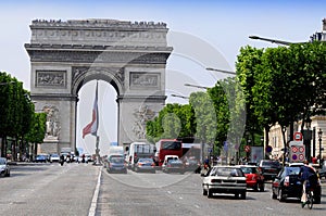 View of the Champs Elysees - Arc de Triomphe