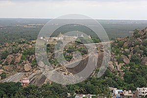 View of Chandragiri from the top of Vindhyagiri, Shravanabelagola photo