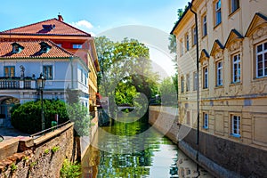 View on channal in Prague