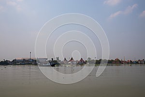 View of the Chao Phraya River with the evening atmosphere