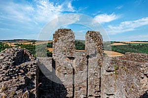 View of Chapel Restormel castle