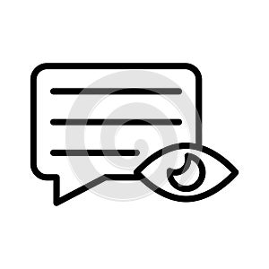 View chat thin line vector icon
