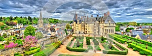 View of the Chateau de Langeais, a castle in the Loire Valley, France