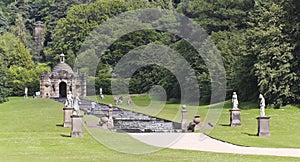 A View of the Chatsworth House Cascade, England