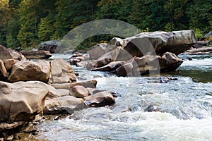 View of Cheat River rapids near Albright