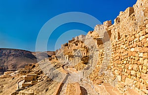 View of Chenini, a fortified Berber village in South Tunisia