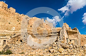 View of Chenini, a fortified Berber village in South Tunisia