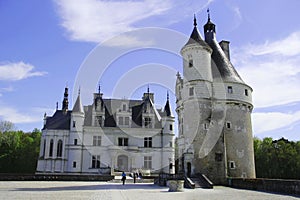 View of Chenonceau castle, France