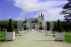 View of Chenonceau castle, France