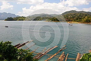 View of Cheow Lan lake. Khao Sok National Park. Surat Thani province. Thailand