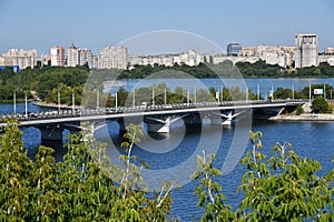 View of Chernavsky Bridge over River in Voronezh, Russia