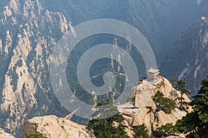 View of the Chess Pavilion at Hua Shan mountain in Shaanxi province, Chi