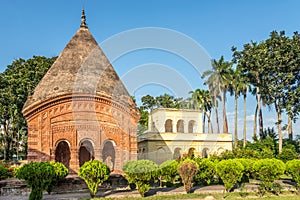 View at the Chhota Govinda Mandir Temple and Gopal Temple in Puthia - Bangladesh