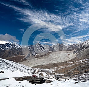 View from Chhukhung Ri in Everest Region, Nepal, Himalayas