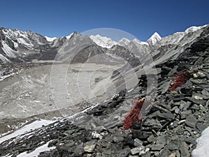 View from Chhukhung Ri, Nuptse Glacier