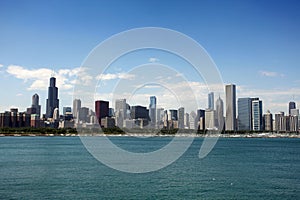 View of Chicago from Adler Planetarium photo