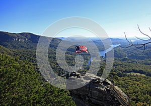 View of Chimney Rock Park NC