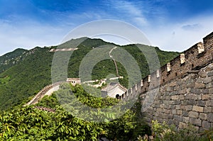 View of the China Great Wall in Mutianyu, China