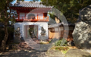 Shoro mon (bell tower) gate of Toganji temple. Nagoya. Japan