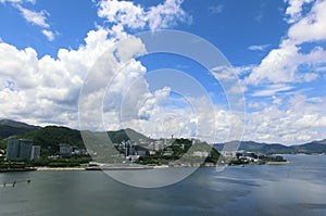 The view of Chinese University of Hong Kong from Ma On Shan