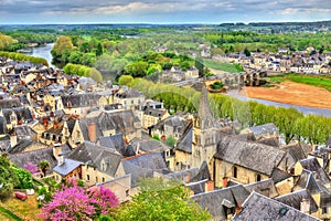 View of Chinon from the castle - France