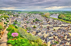 View of Chinon from the castle - France