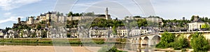 View of Chinon in Loire valley in France