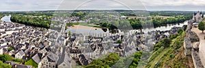 View of Chinon in Loire valley in France