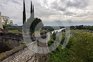 View of Chinon in Loire valley in France