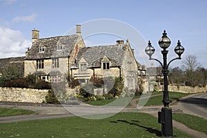 View of Chipping Campden cottages in Spring