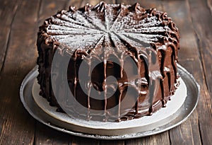 A view of a Chocolate Fudge Cake