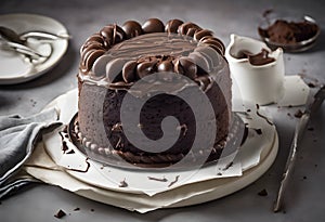 A view of a Chocolate Fudge Cake