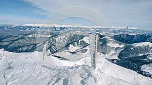 View from the Chopok mountain, the highest peak of Low Tatras, Jasna, Slovakia