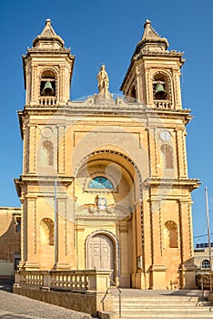 View at the Chruch of Our Lady of Pompei in the streets of Marsaxlokk - Malta