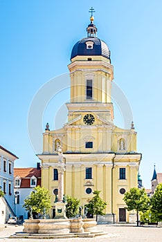 View at the Chuch of Saint Peter in Neuburg an der Donau, Germany