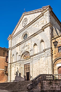 View at the Churc of Saint Agostino in the streets of Montepulciano - Italy photo