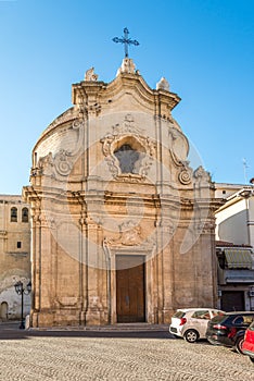View at the Church Addolorata in the streets of Foggia in Italy photo