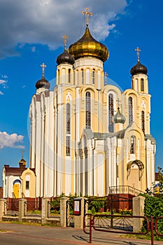 View on Church of All Saints in Lida, Belarus