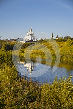 View of the Church of the Ascension with a bell tower