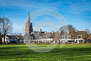View of Church of the Beheading of St John the Baptist in dutch village Loon op Zand, Province North Brabant